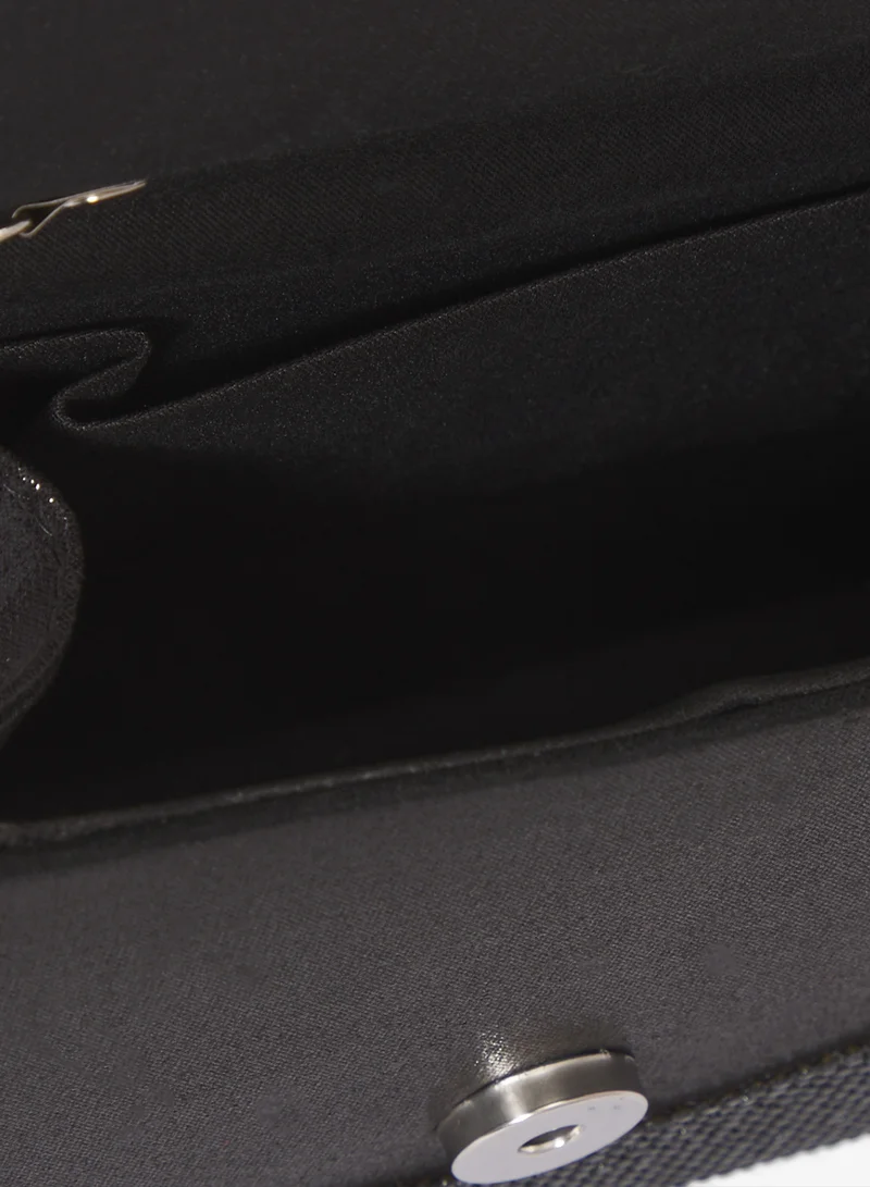 Khizana Black bow detailed rhinestone embellished top handle bag for Women | Best Price UAE